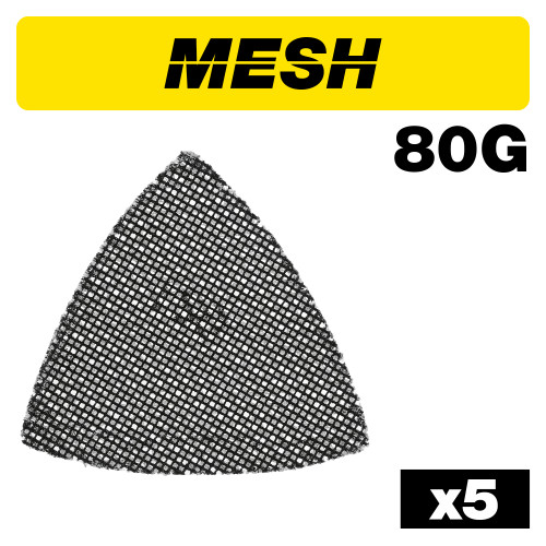 Mesh Delta Sanding Sheet 5pc 93mm 80 grit (AB/OSC/80M)
