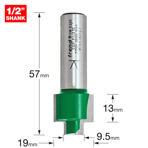 19mm Rebater (C231X1/2TC)