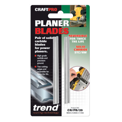 Craft Pro Planer blade set 82mm x 5.5mm x 1.1mm TC  (CR/PB29)