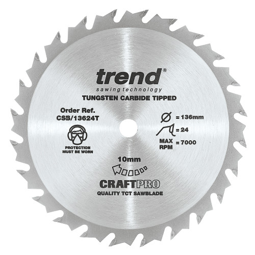 Craft saw blade 136 x 24 teeth x 10 thin  (CSB/13624T)