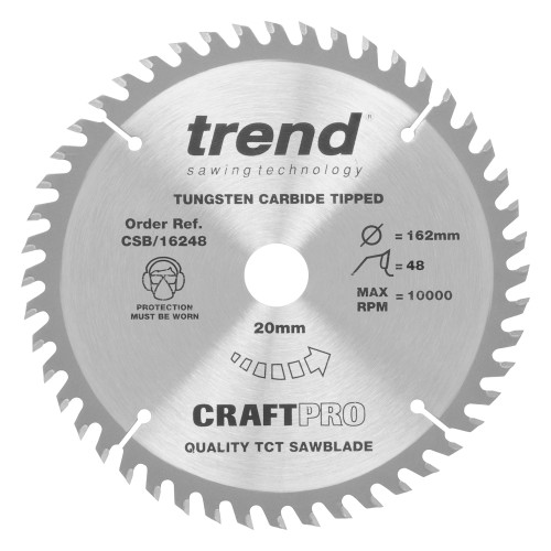Craft saw blade 162mm x 48T x 20mm  (CSB/16248)