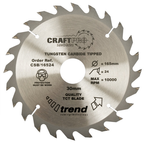 Craft saw blade 170mm x 24 teeth x 16mm  (CSB/17024)