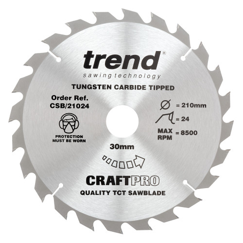 Craft saw blade 210mm x 24 teeth x 30mm  (CSB/21024)