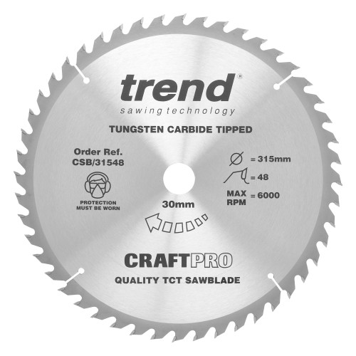 Craft saw blade 315mm x 48 teeth x 30mm  (CSB/31548)