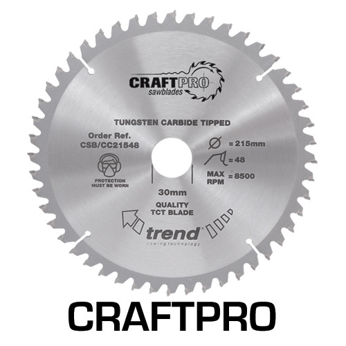 Craft saw blade crosscut 254mm x 24 teeth x 30mm thin  (CSB/CC25424T)