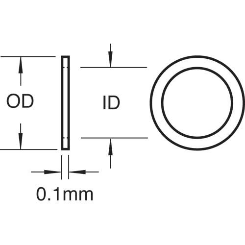 Shim 8mm ID X 0.1mm 10 Pack  (SHIM/PACK/2)