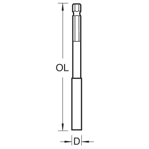 Trend Snappy 25mm Bit Holder 152mm (6 inch)  (SNAP/BH/6)