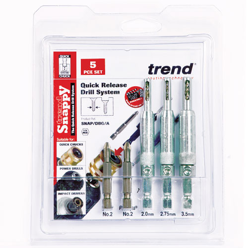 Snappy drill bit guide 5pc set  (SNAP/DBG/A)