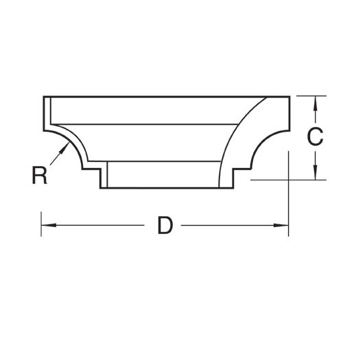 Profile block for PSC/107 concave (SP-PSC/107A)