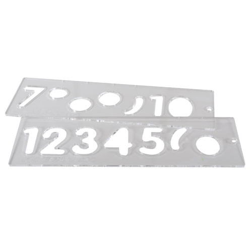 Template set number 57mm uppercase (TEMP/NUC/57)
