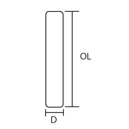 Lock Template 16mm x 65mm faceplate  (WP-LOCK/T/126)
