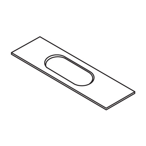 Lock Template 17mm x 130mm faceplate ounded ends (WP-LOCK/T/331)