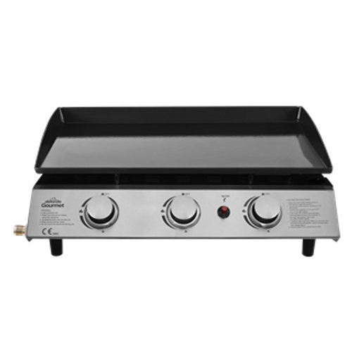 Dellonda 3 Burner Portable Gas Plancha 7.5kW BBQ Griddle, Stainless Steel - DG22