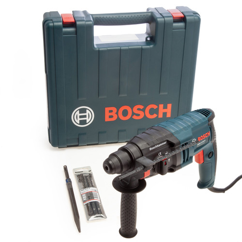 Bosch GBH220D SDS+ Rotary Hammer 2kg in Case with 1 Chisel + 3 Drills 240V