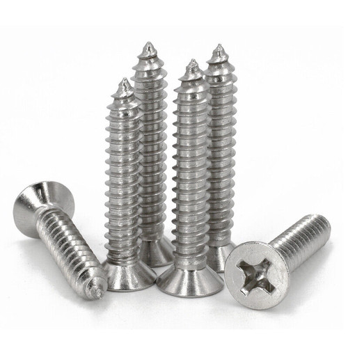 4 x 25 Countersunk Pozi Chipboard Screw A4 Marine Grade