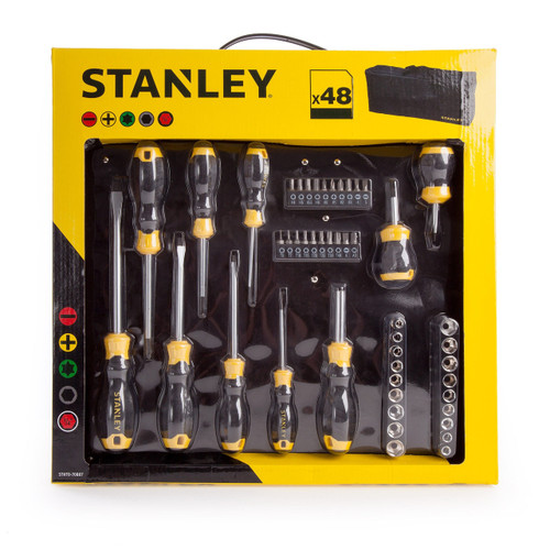 Stanley STHT0-70887 Screwdriver, Socket & Bit Set (48 Piece) with Bag