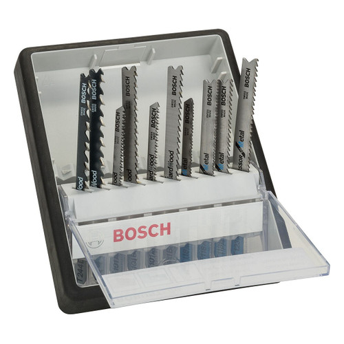 Bosch 2607010542 Robust Line Jigsaw Blade Set for Wood & Metal (10 Piece)