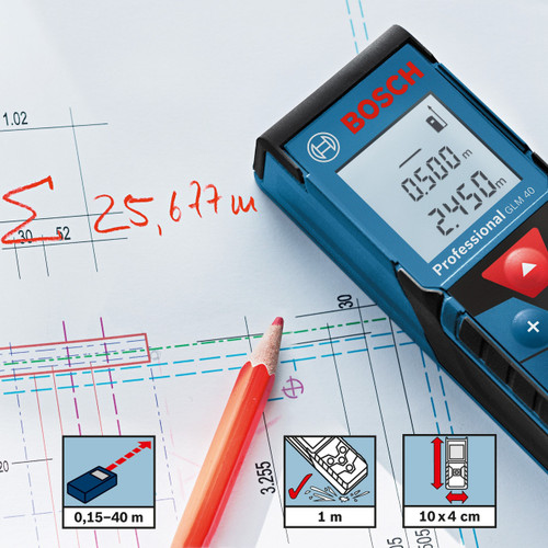 Bosch GLM40 Laser Measure - 40 Metre Range