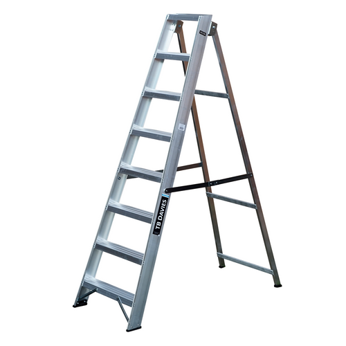 TB Davies 8 Tread Heavy-Duty Swingback Step Ladder
