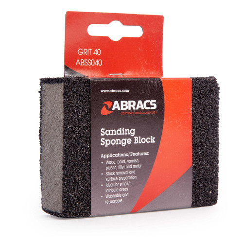 Abracs ABSS040 Sanding Sponge Block 40 Grit