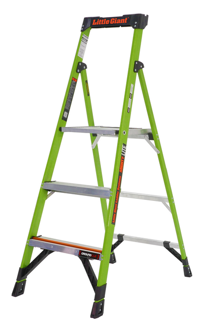 TB Davies 3 Tread Mighty Lite Hi-Viz GRP Fibreglass Step Ladder