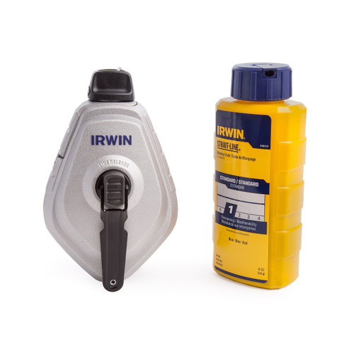 Irwin Strait-Line 10507684 Chalk Line & Blue Builders Chalk