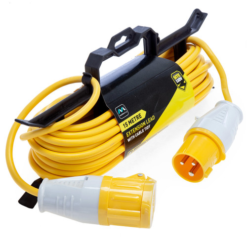 Masterplug LVIL15 Extension Lead with Cable Tidy 16 Amp 15 Metres 110V