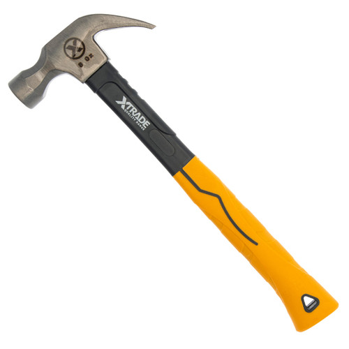 XTrade X0900085 Claw Hammer with Fibreglass Handle 8oz