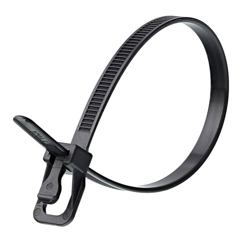 RETYZ EVT-SO6BK-TA EveryTie Reusable Cable Ties in Black 152mm/6in (Pack of 100)