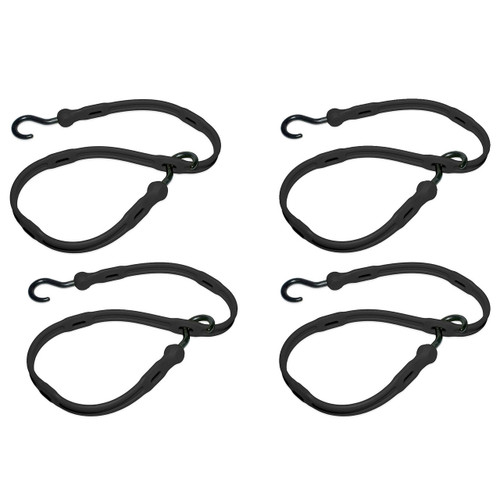 The Perfect Bungee AS36BK4PK-BXST Adjust-A-Strap Bungee Cords in Black 91cm/36in (Pack of 4)