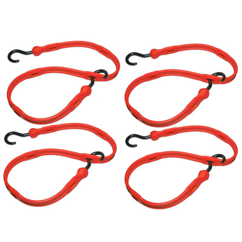 The Perfect Bungee AS36R4PK-BXST Adjust-A-Strap Bungee Cords in Red 91cm/36in (Pack of 4)