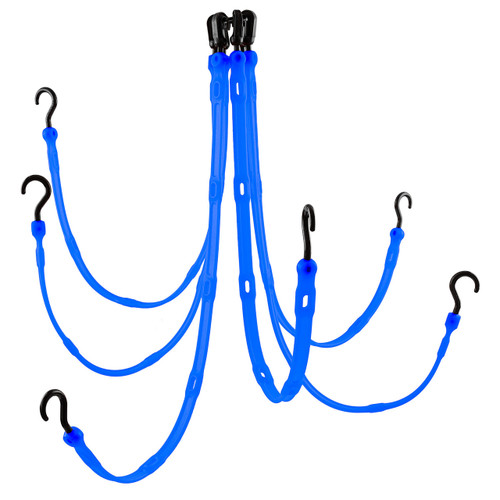 The Perfect Bungee FW36-6BL Adjustable 6-Strap Flex-Web Bungee in Blue (up to 3.65m x 3.65m)