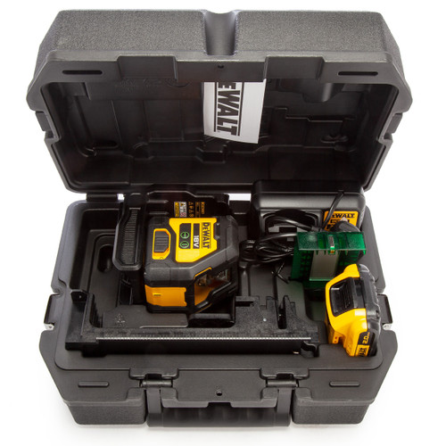 Dewalt DCLE34021D1 18V XR Green Cross Line Laser (1 x 2.0Ah Battery)