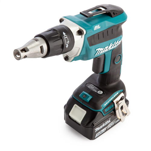 Makita DFS452FJX2 18V Brushless Drywall Screwdriver with Autofeed Attachment (2 x 3.0Ah Batteries)