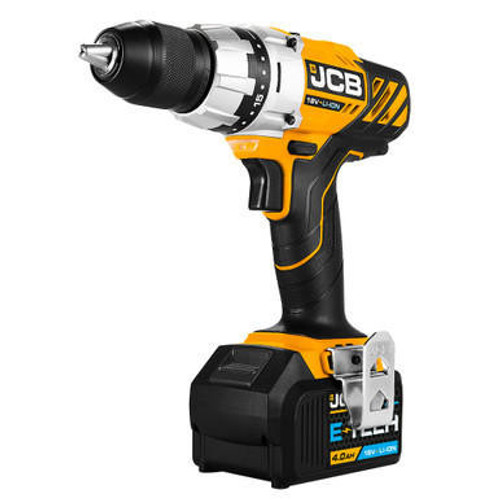 JCB 18V Drill Driver with 4.0Ah Lithium-ion Battery and 2.4A Fast Charger | JCB-18DD-4XB