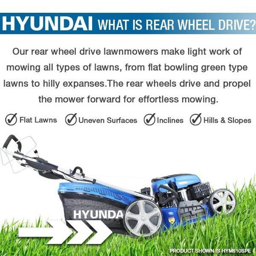 Hyundai 17"/43cm 139cc Self-Propelled Petrol Lawnmower | HYM430SP