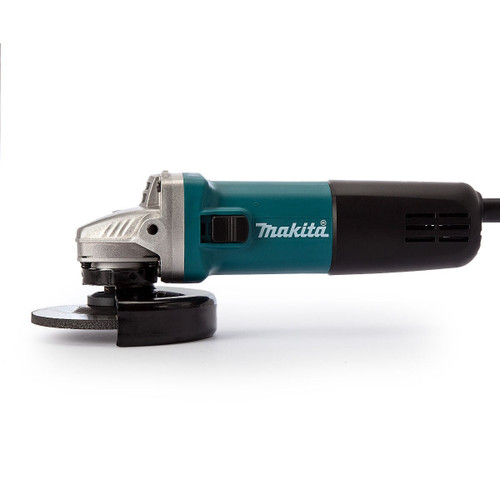 Makita 9557NBRX1 4.5 inch/115mm Angle Grinder with Grinder Disc & Diamond Blade (110V)