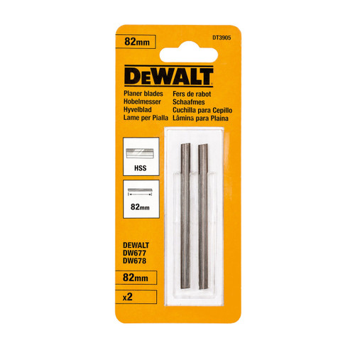 Dewalt DT3905 HSS Planer Blades 82mm (Pack Of 2)