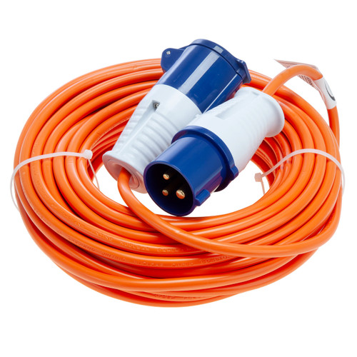 Connexion 10749 Caravan Extension Lead 1.5mm 16 Amp 25 Metres Orange Cable 240V