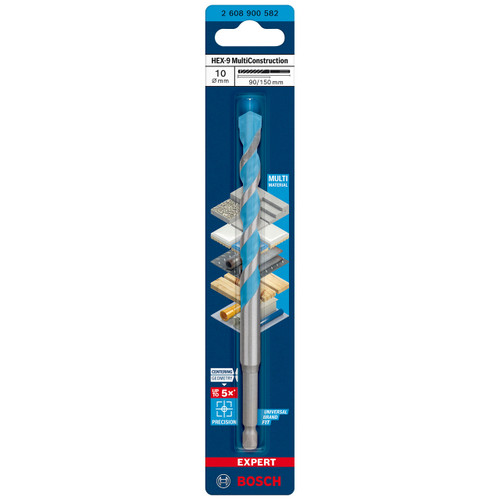 Bosch 2608900582 HEX-9 Multi Construction Drill Bit 10mm x 150mm