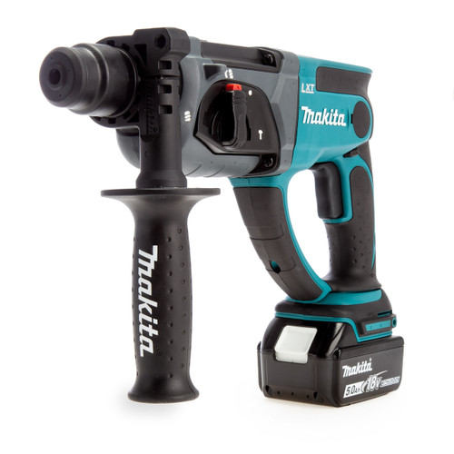 Makita DHR202RTJ 18V LXT SDS Plus Rotary Hammer Drill (2 x 5.0Ah Batteries) in MakPac Case