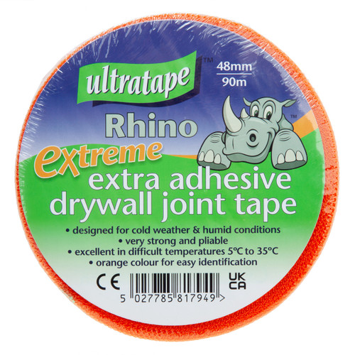 Ultratape 08045090CWOR Rhino Extra Adhesive Drywall Joint Tape 48mm x 90m