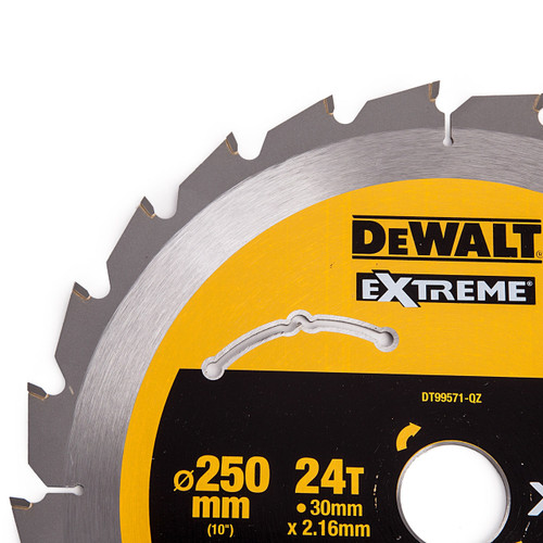 Dewalt DT99571-QZ XR Extreme Runtime Mitre Saw Blade 250mm x 30mm x 24T