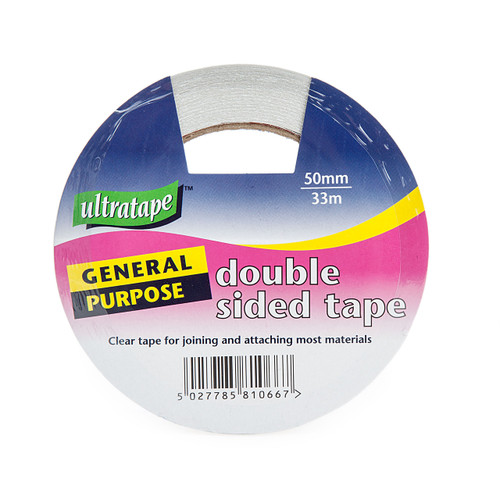 Ultratape RT09605033 Clear Double Sided Tape 50mm x 33m