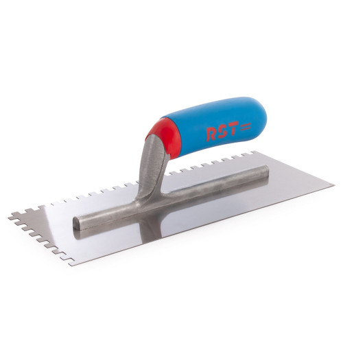 RST RTR8002 Notched Trowel With Soft Touch Handle 11 x 4 1/2in 6mm Notch