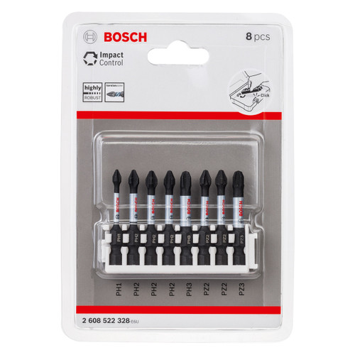 Bosch 2608522328 Impact Control Screwdriver Bit Set 50mm (8 Piece)