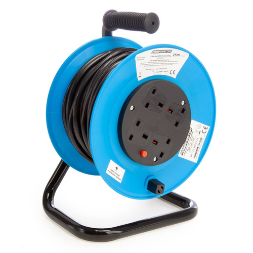 Powermaster 465510 13A 4 Gang Cable Reel 25 Metres 240V