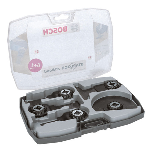 Bosch 2608664623 Starlock Wood Working Multi-Tool Blade Set (7 Piece)