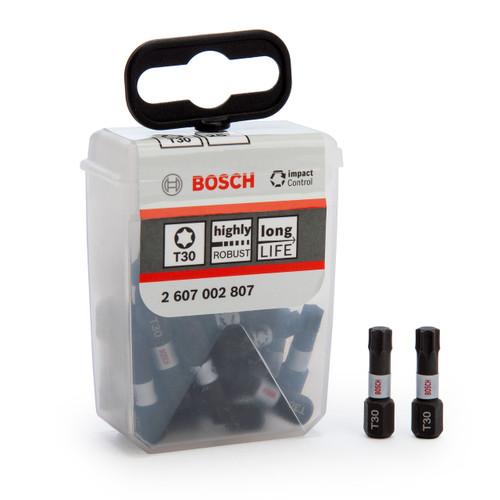 Bosch 2607002807 T30 Impact Control Screwdriver Bits (Pack Of 25)