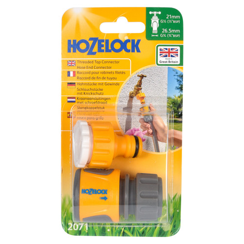 Hozelock 2071 Outdoor Tap and Hose End Connector 12.5 - 15mm
